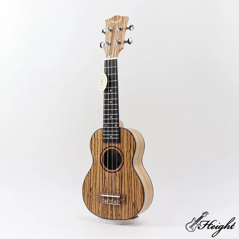 HS04 soprano zebra wood ukulele 1