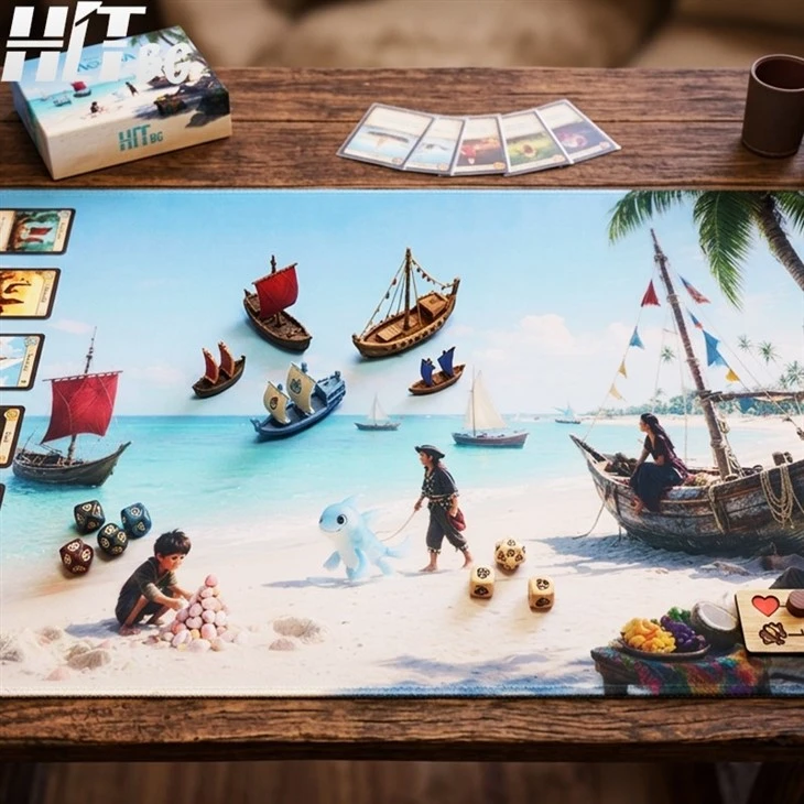 Custom Tropical Ocean Playmat - Nautical Board Gaming Mat suppliers
